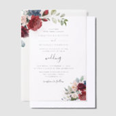 Invitations En Vélin Aquarelle Floral Mariage (Compenser)