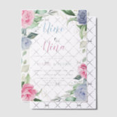 Invitations En Vélin Aquarelle Floral Verdure Espagnol Genre Reveal (Décalage (Invitation))