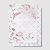 Invitations En Vélin Aquarelle florale (Décalage (Invitation))