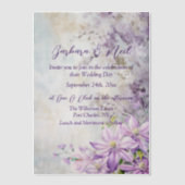 Invitations En Vélin Aquarelle Florale Lavande (Recto)