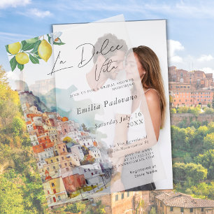 Invitations En Vélin Aquarelle La Dolce Vita Fête de Mariage Italienne