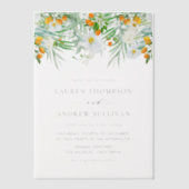 Invitations En Vélin Aquarelle L'automne fleurit Mariage de automne bot (Recto)