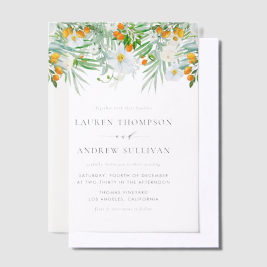 Invitations En Vélin Aquarelle L'automne fleurit Mariage de automne bot (Compenser)