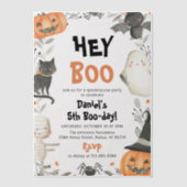 Invitations En Vélin Aquarelle mignonne Halloween Spooktacular Annivers (Recto)