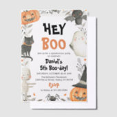 Invitations En Vélin Aquarelle mignonne Halloween Spooktacular Annivers (Compenser)