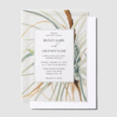Invitations En Vélin Aquarelle Rustique Neutral Boho Mariage botanique (Compenser)