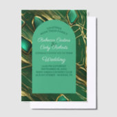 Invitations En Vélin Arc Art déco Mariage vert émeraude foncé (Compenser)