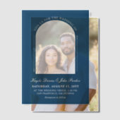 Invitations En Vélin Arc noir Cerulean Peekaboo Mariage informel (Décalage (Couple))