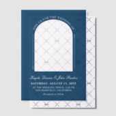 Invitations En Vélin Arc noir Cerulean Peekaboo Mariage informel (Décalage (Invitation))