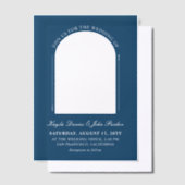 Invitations En Vélin Arc noir Cerulean Peekaboo Mariage informel (Compenser)