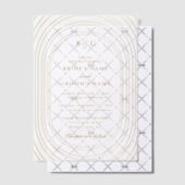 Invitations En Vélin Arches d'or Monogramme Mariage superposition (Décalage (Invitation))