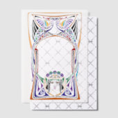 Invitations En Vélin Art Nouveau Peacock lady (Décalage (Invitation))