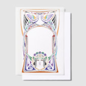 Invitations En Vélin Art Nouveau Peacock lady (Compenser)