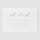 Invitations En Vélin At Last Black Minimum Script Wedding (Recto)