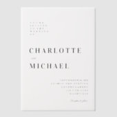 Invitations En Vélin Audacieux, moderne, Mariage, (Recto)