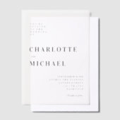 Invitations En Vélin Audacieux, moderne, Mariage, (Compenser)