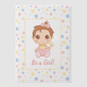 Invitations En Vélin Baby Girl Pink Jumpsuit Insertion (Recto)