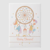 Invitations En Vélin Baby shower Boho Dreamcatcher Tribal (Recto)