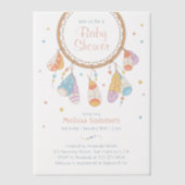 Invitations En Vélin Baby shower de Boho Tribal Dreamcatcher (Recto)