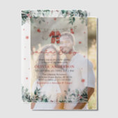 Invitations En Vélin Baby shower de garde-robe de Noël Red Père Noël (Décalage (Couple))