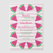 Invitations En Vélin Baby shower de pastèque doux (Recto)