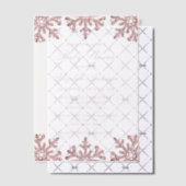 Invitations En Vélin Baby shower d'hiver Pink Rose Gold Snowflake (Décalage (Invitation))