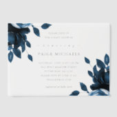 Invitations En Vélin Baby shower Floral Bleu (Recto)