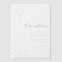 Baby shower minimaliste Boho noir blanc Floral Art