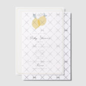 Invitations En Vélin Baby shower moderne simple Pastel Citrus Lemons (Décalage (Invitation))