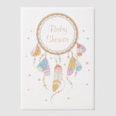 Invitations En Vélin Baby shower tribal Dreamcatcher Boho Insertion (Recto)