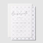 Invitations En Vélin Bachelorette | Parti minimaliste moderne (Décalage (Invitation))