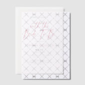 Invitations En Vélin Bachelorette rose et blanc Week-end (Décalage (Invitation))