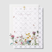 Invitations En Vélin Baptême du baptême du baptême orthodoxe fleur sauv (Décalage (Invitation))