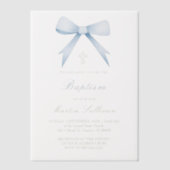 Invitations En Vélin bébé garçon Baptême (Recto)