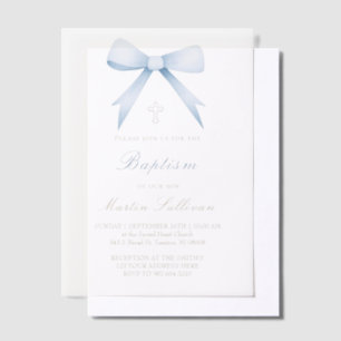 Invitations En Vélin bébé garçon Baptême