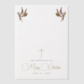 Invitations En Vélin Bébé Religieux Simple Première Communion Baptême (Recto)