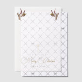 Invitations En Vélin Bébé Religieux Simple Première Communion Baptême (Décalage (Invitation))