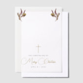 Invitations En Vélin Bébé Religieux Simple Première Communion Baptême (Compenser)