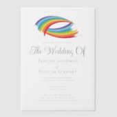 Invitations En Vélin Bel arc-en-ciel moderne Mariage LGBTQ (Recto)