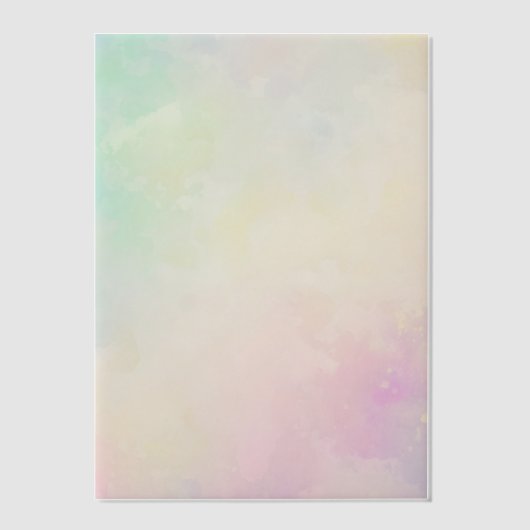 Invitations En Vélin Belles nuances arc-en-ciel de bleu rose vert (Recto)