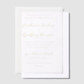 Invitations En Vélin Beurre de script gras Mariage élégant Jaune (Compenser)