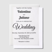 Invitations En Vélin Black and White Typography Wedding (Compenser)