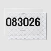 Invitations En Vélin Black Bold Simple Modern Big ENREGISTRER LA DATE (Décalage (Invitation))
