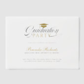 Invitations En Vélin Black Calligraphy Custom Photo (Recto)