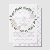 Invitations En Vélin Blanc Floral Eucalyptus Botanique Verdure Mariage (Décalage (Invitation))