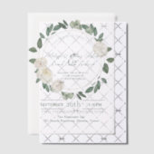 Invitations En Vélin Blanc Floral Eucalyptus Mariage de verdure botaniq (Décalage (Invitation))