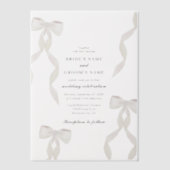 Invitations En Vélin  blanc formel Mariage formel (Recto)