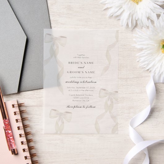 Invitations En Vélin blanc formel Mariage formel (Mariage)
