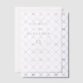 Invitations En Vélin Blanc Typographique Élégant (Décalage (Invitation))