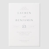 Invitations En Vélin Blossom and Vow Wedding (Recto)